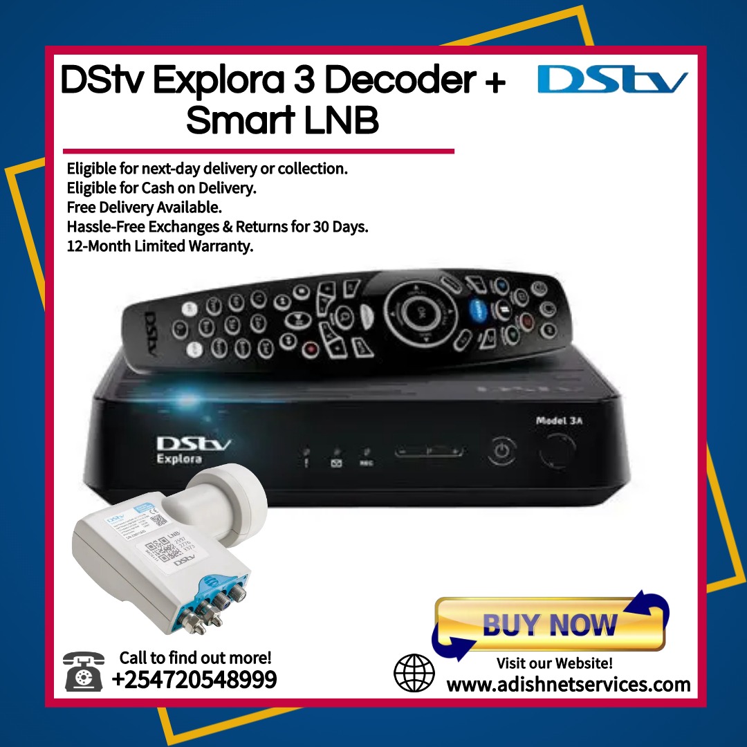 DStv Explora 3 Decoder + Smart LNB