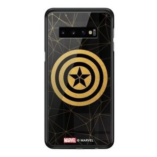 Marvel Golden themed Caps Shield Samsung S10 Plus Cover