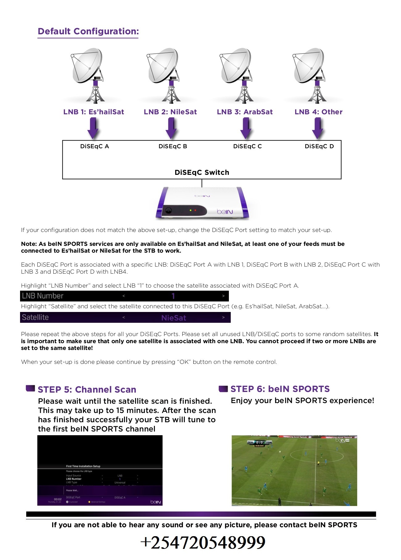 beIN Sports First time installation guide kenya