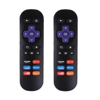 2 Pack Universal Remote for All Roku TV,High Quality Replacement Remote Control For ROKU 1 2 3 4 LT HD XD XS Ruku 1 2 3