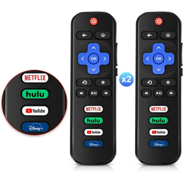 2 Packs Replacement Remote Control Compatible With Roku Tvfor Tcl Rokufor Hisense Rokufor Onn Rokunot For Roku Stickbox And Players | 0720548999