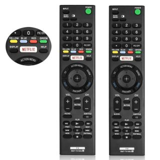 2Pcs Newest Universal Remote Control Sony Tv Remote With Netflix Button, For All Sony Tv And Bravia Tv Replacement For All Sony Lcd Led And Bravia Tvs Remote