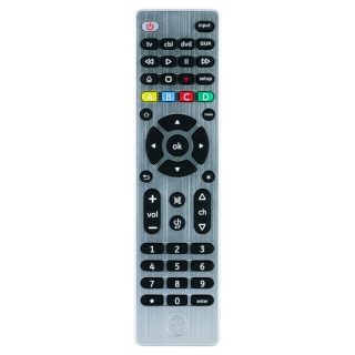 Ge 4 Device Universal Tv Remote Control In Brushed Silver 33709 | 0720548999