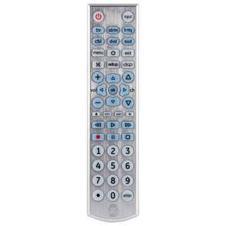 Ge 6 Device Backlit Big Button Universal Tv Remote Control In Silver 33712 | 0720548999