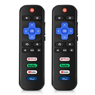 Pack Of 2 Replaced Remote Control For Roku Tv Compatible With Tcl Rokuhisense Rokuelement Rokuinsignia Rokujvc Rokuonn Rokuphilips Rokurca Roku Series Smart Tvs | 0720548999