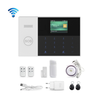 WiFi + GSM Intelligent Alarm System with LCD Screen