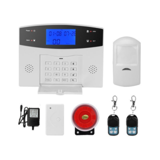 Wireless GSM Alarm System with screen, up to 99 zones - Sends you an SMS when triggered. 12 x PIR, 6 x Gap detector