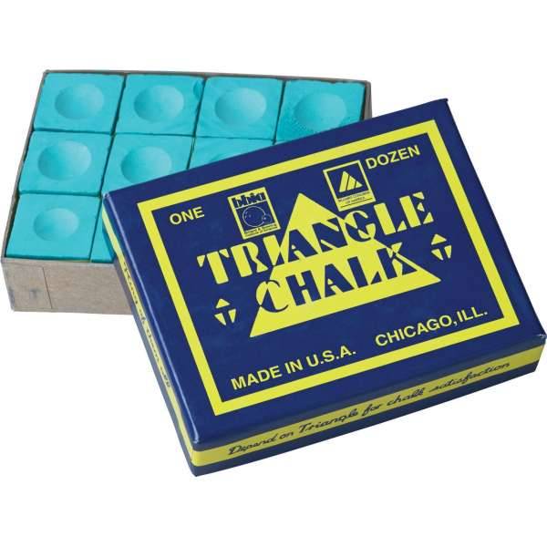 Triangle Blue/Green 12 Pack Pool Chalk Triangle