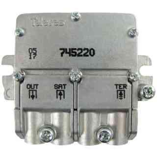 Mini-mixer MATV-FI 2e/1s "EasyF" 47..790-950..2400MHz DC Televes