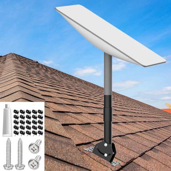 Starlink Roof Mount, Click-in Design
  Adjustable Starlink Mounting Kit for Starlink Internet Kit Satellite,
  Starlink Pole Mount, Compatible with Starlink V2, Click-in Design Adapter
