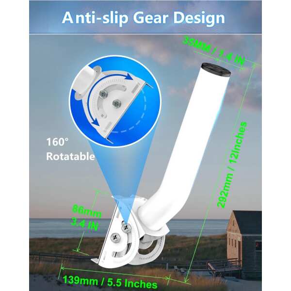 3-Pack Universal Bracket Mount for Heavy
  Monuting Tasks Starlink Wireless Bridge Outdoor Wind Vane Meteorological
  Equipment Yagi TV Antenna Access Point to Point AP,Pole and Wall-Mounted
  Mount - Image 4