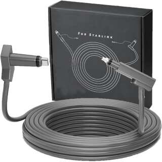 Starlink Cable 32FT for Starlink
  Rectangular Satellite V2, Waterproof Replacement Starlink Extension Cable for
  Starlink Internet Kit Satellite V2 with Stable and Fast Connection-Grey