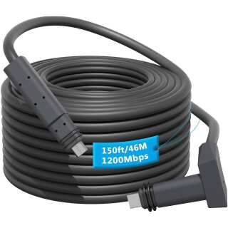 Tciogrxp 150FT/46M Starlink Cable
  Extension Kit - Waterproof Gray with End Caps, Replacement Satellite Cable
  for Starlink Rectangular Satellite V2 - Essential Starlink Accessories (46m)