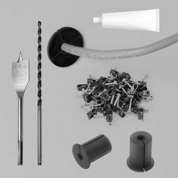 Starlink Cable Mounting Kit, Beciety
  Starlink Cable Routing Kit, with 1" Spade Drill Bit/Wall Wire Clips,
  Starlink Mount, Starlink Accessories, Starlink Roof Mount, Starlink Internet
  Kit Satellite