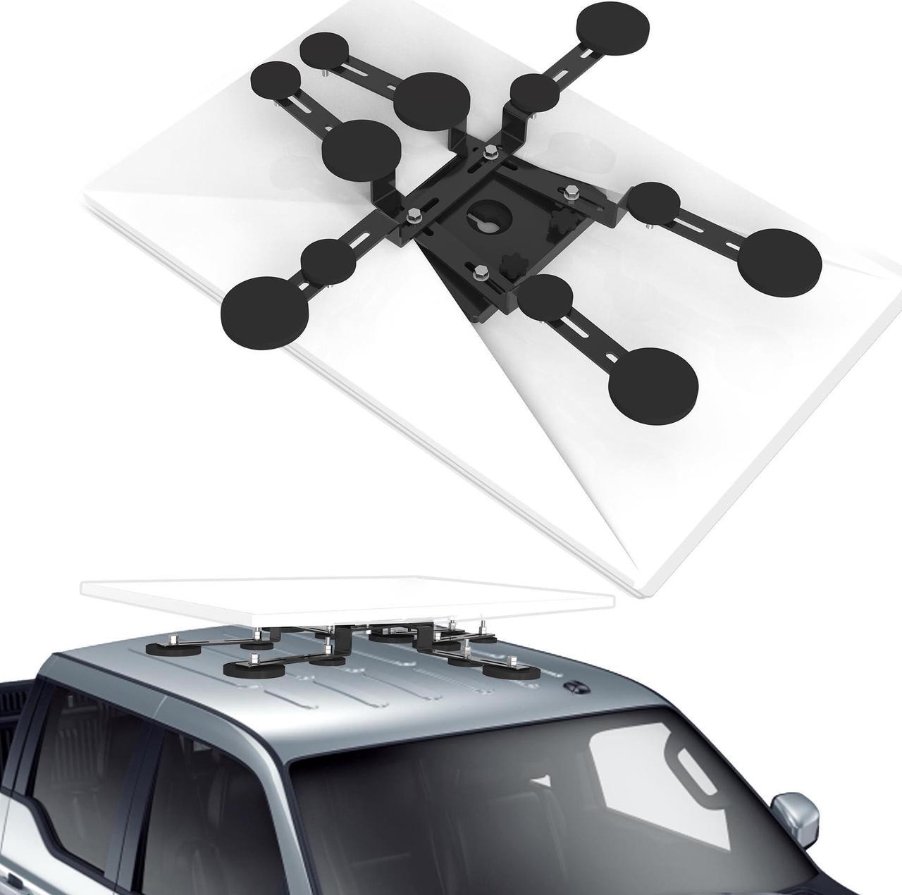 thumbnail interactive-video image 1 of Ybervont Starlink Gen 3 Magnetic Roof Mount – No-Drill Installation With Pipe Adapter 1 of 2