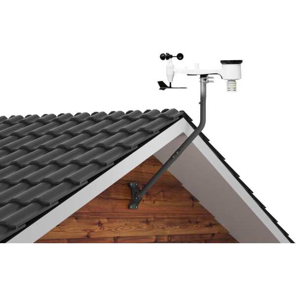 CEKAY Universal Mounting Pole (Diameter 1
  1/2", Length 35") - J Pole Mount for Antenna & Starlink Dish
  & Weather Station - Adjustable Pivot/Lock Bracket for Wall, Eave or Roof
  Mounting - Image 5