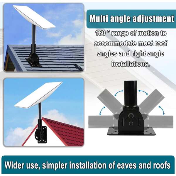 Adjustable Starlink Roof Mount
  Kit,Starlink Roof Mounting Kit for Starlink Internet Kit Satellite with
  Starlink Wall Mount Adapter Compatible V2 Starlink,Starlink Accessories - Image 2