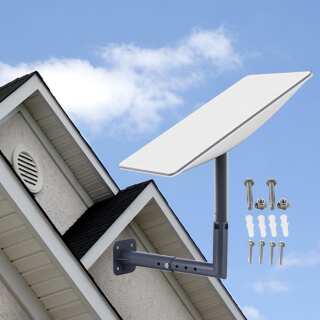 Starlink Adjustable V2 Wall Roof
  Mount,Starlink Wall Mounting Kit ,Starlink Ethernet Pole Mount Suitable for
  Wood Cement and Brick Wall with Wiring Hole