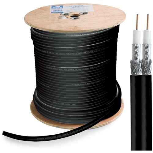Spacecom 75 Ohm Low-loss RG6U Siamese CCS
  Coax Cable 100m (CRG6UB-D)