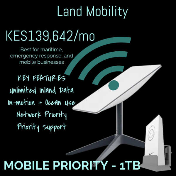 STARLINK LAND MOBILITY SERVICE PLAN - MOBILE PRIORITY 1TB