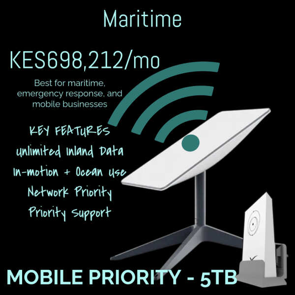 STARLINK LAND MOBILITY SERVICE PLAN - MARITIME PRIORITY 5TB