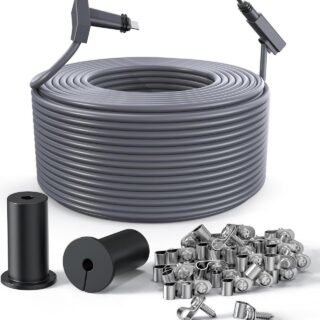 AdaLov Starlink Cable 150FT for Starlink
Satellite V2, Satellite Replacement Extension Cord with End Caps Waterproof,
Starlink Replacement Cable Accessories with Cable Bushings & Wire Clips