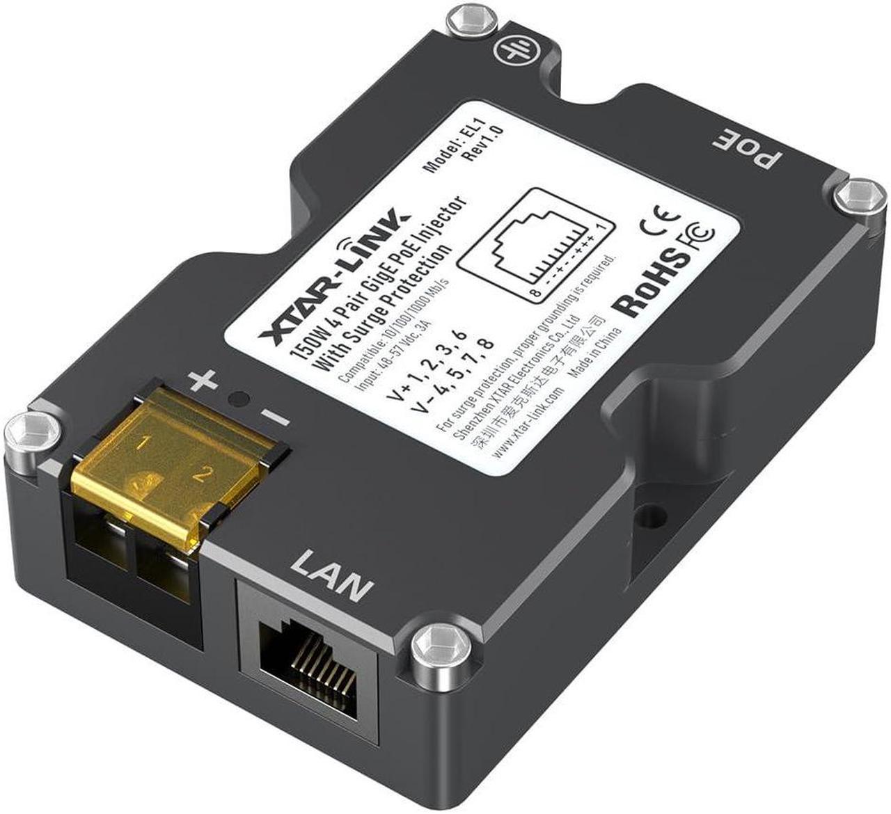 XTAR Starlink PoE Injector, 150W 4 Pair GigE PoE Injector with Surge Protection, Ideal for Starlink Internet Kit Satellite,Dishy V2 pinout 48-57V / 3A 10/100/1000M (PoE Injector) %count(title) +254720548999 XTAR Starlink PoE Injector, 150W 4 Pair
GigE PoE Injector with Surge Protection, Ideal for Starlink Internet Kit
Satellite,Dishy V2 pinout 48-57V / 3A 10/100/1000M (PoE Injector)