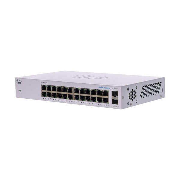 Cisco CBS UNMANAGED 24-PORT 2x1G SFP
  GIGABIT SWITCH Non POE CBS110-24T-UK