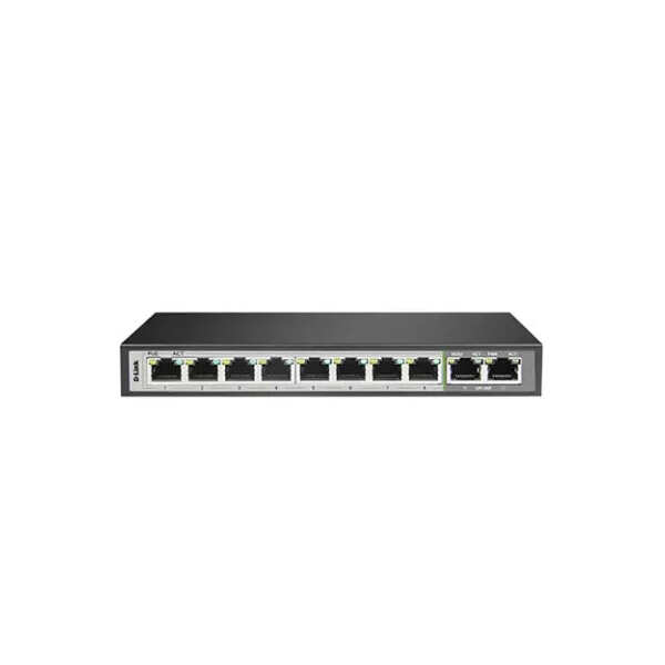 D-link DES-F1010P-E 250M 10-Port 1000Mbps
  Switch - with 8 PoE Ports and 2 Uplink Ports