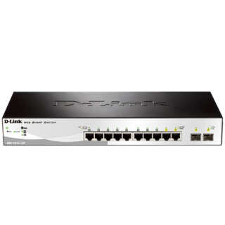 D-Link 10-Port Gigabit Smart Managed PoE
  Switch (DGS-1210-10P)