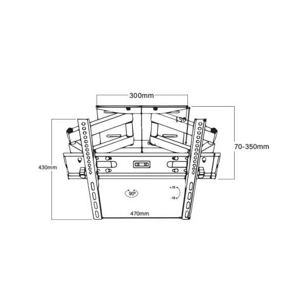 Skill Tech  SH 360P Super Economy Double Arm
  Full-Motion TV Wall Mount - Image 2