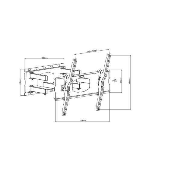 Skill Tech  SH 60P Affordable Full-Motion TV Wall Mount
  For Double Stud - Image 2