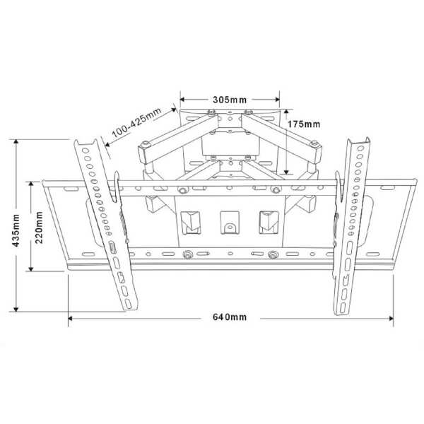 Skill
  Tech  SH 600P Super Economy Double Arm
  Full Motion TV Wall Mount - Image 2