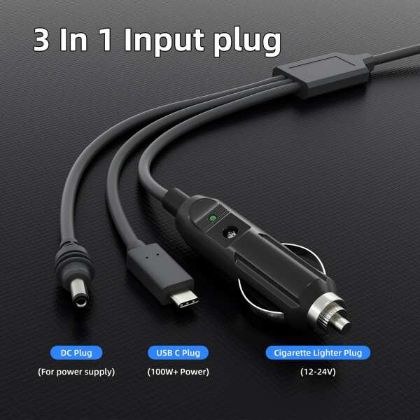 Starlink Mini 3 In 1 Dc Power Cable,Car
  Cigarette Lighter Plug Type C Cable,Waterproof Protection Wire,For Starlink
  Mini Car - Image 3