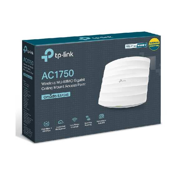 TP-Link TL-EAP245 AC1750 Wireless MU-MIMO
  Gigabit Ceiling Mount Access Point