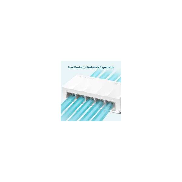 TP-LINK LS1005 5PORT 10/100Mbps Switch -
  Green Ethernet technology