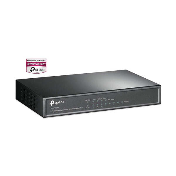 TP-Link TL-SF1008P 8-Port 10/100Mbps
  Desktop Switch with 4-Port PoE+