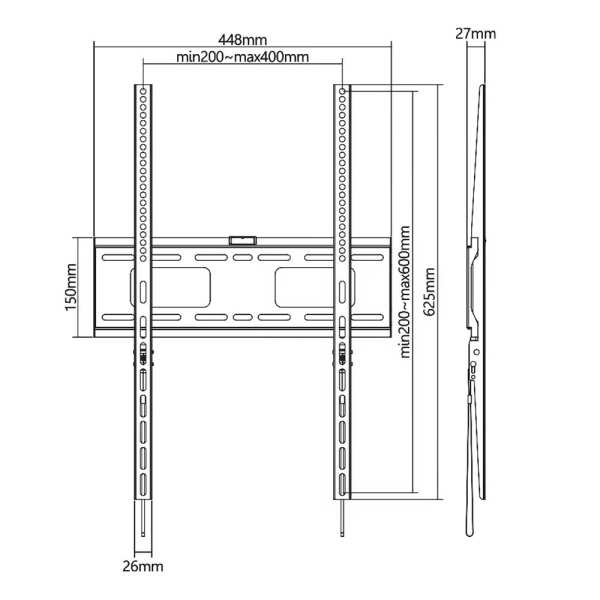 Skill Tech Fixed TV Wall Mount - SH 64AF - Image 3
