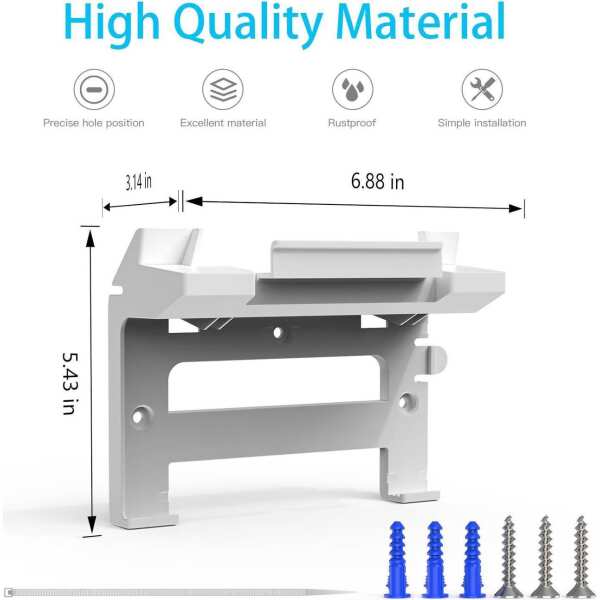 MSAFF 2 in 1 Starlink Gen 3 Router Mount & StarLink V3 Power Supply Brackets Holder - Star Link Internet Kit Satellite, Signal Integrity Space Saving, ABS Stability Wall Holder - Image 2