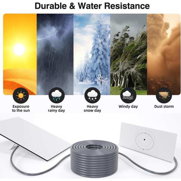 PonJel Starlink Gen 3/Mini Cable, 46M/150FT Replacement Standard V3 Cable Extension Waterproof Outdoor Cable for Starlink - Image 3