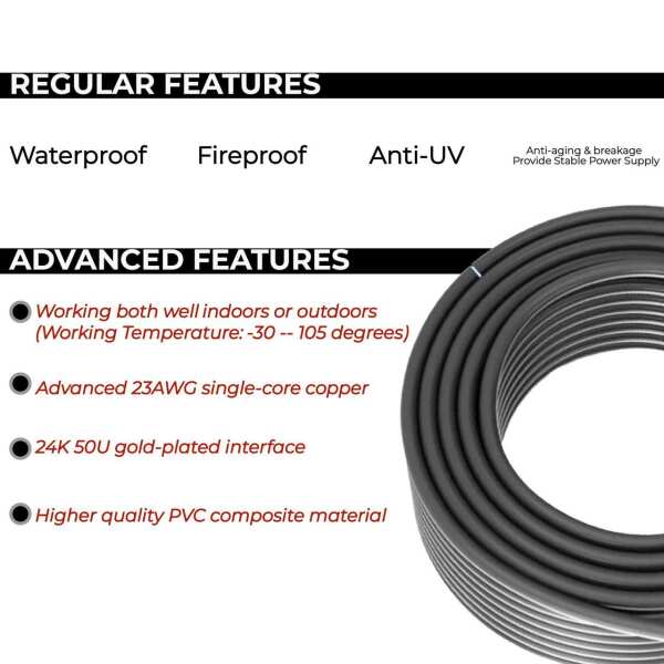 LHVIET Starlink Gen 3 Cable,Starlink Mini Cable,Replacement Standard V3 Cable,Starlink Cable Gen 3,Starlink Extension Cable,Starlink Waterproof Cable IP67, 23AWG,Anti-UV,Fireproof (49.2FT/15M) - Image 3