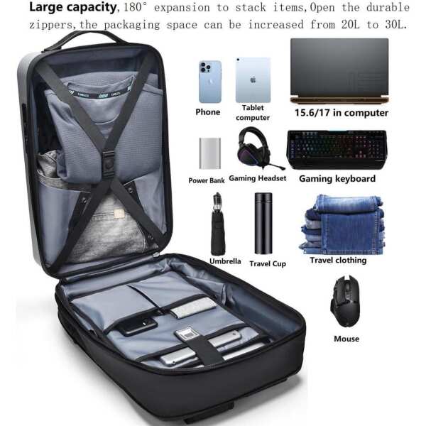 OGOEEN Starlink Mini Travel Bag, Anti-theft & Water-resistant Backpack for Starlink Dish and All Accessories, Fits for Camping, RV Trip 17 Inch - Image 4