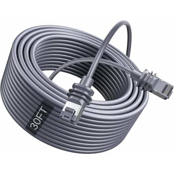 MSAFF Starlink Ethernet Cable for Gen 3 Starlink Mini, Replacement Standard V3 Cable Waterproof, Starlink Internet Kit Satellite Cable (30FT)