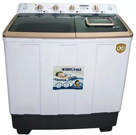 Bruhm BWT-080T 8kg Super Quite Twin Tub Washing Machine - 8KG Washing Capacity, Twin Tub, Top Loading, Semi-Automatic - Kenya