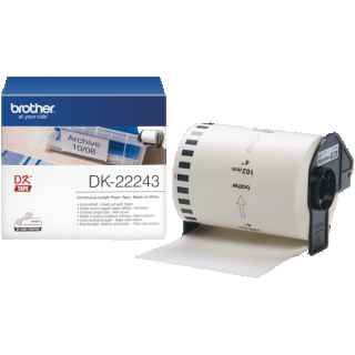 Brother DK-22243 Continuous Paper Label Roll – Black on White, 102mm wide - Kenya