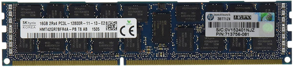 HP 16GB 2RX4 PC3L-12800R-11 DDR3 1600 (PC3 12800) Memory Kit 713985-B21 - Kenya
