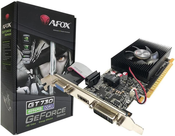 Afox Nvidia Geforce GT730 4GB DDR3 Graphics Card- (PCI-E 2.0, DDR3, VGA/DVI/HDMI) Graphic Cards - AF730-4096D3L7-V8 - Kenya %count(title) +254720548999 Afox Nvidia Geforce GT730 4GB DDR3 Graphics Card- (PCI-E 2.0, DDR3, VGA/DVI/HDMI) Graphic Cards - AF730-4096D3L7-V8 - Kenya