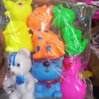 Baby Rubber Animal Toys 6pcs - Kenya
