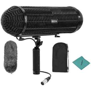 BOYA BY-WS1000 Microphone Blimp Windshield Suspension System with XLR Cable for 20-22mm Diameter Shotgun Microphones for Canon Nikon Camcorder Recorder with Andoer Cleaniing Cloth - Kenya