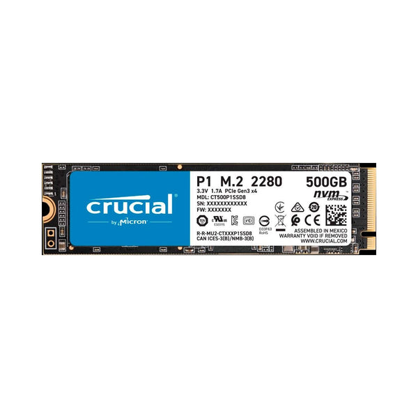 Crucial 500GB P1 NVMe M.2 2280 Internal SSD (CT500P1SSD8) - Kenya